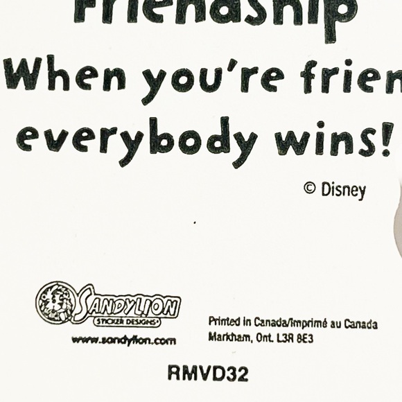 Vintage Sandylion Disney Mickey Mouse Friends Large Sticker Sparkly Holographic - Picture 5 of 9